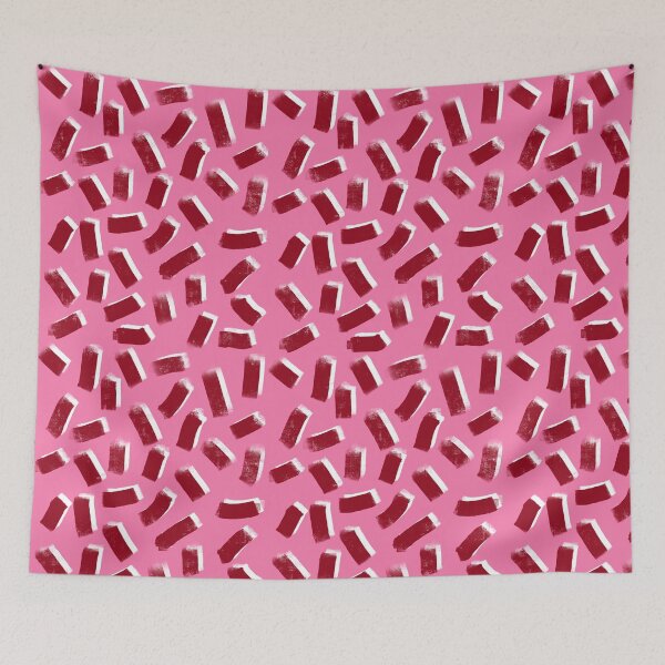 Item preview, Abstract Brush Stroke Dash Pattern Red and Pink designed and sold by OneThreeSix.