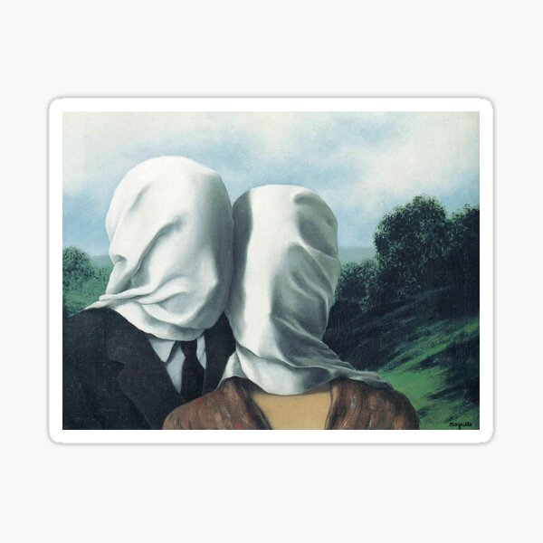 René Magritte - Les Amoureux II Sticker