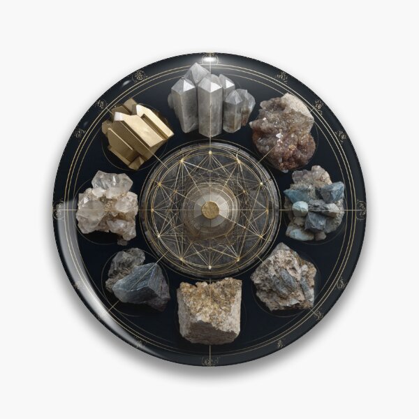 Item preview, mandala of earthy rocks and gemstones designed and sold by EarthenEmbers.