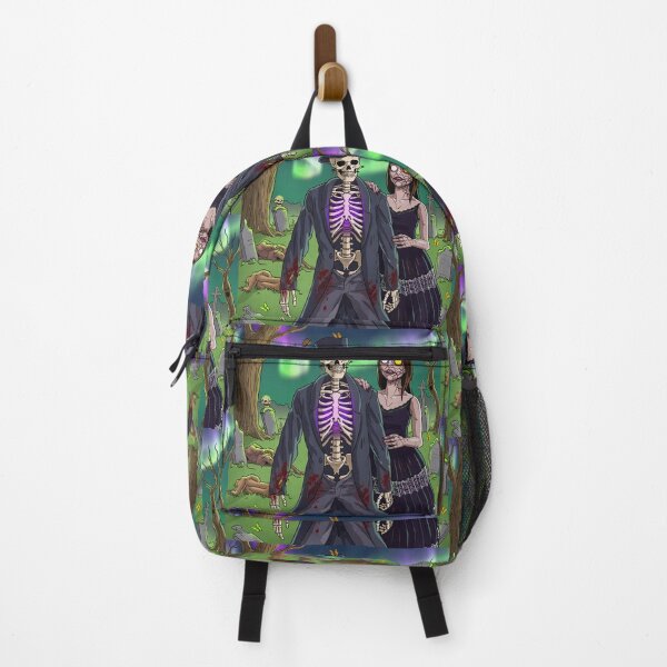 Item preview, Fancy dapper Skeleton man and Vampire girl cool horror art designed and sold by Vintage Designs +.