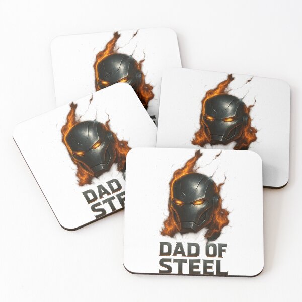 Item preview, Dad of Steel Fiery Artwork designed and sold by ArtSpark Studio.