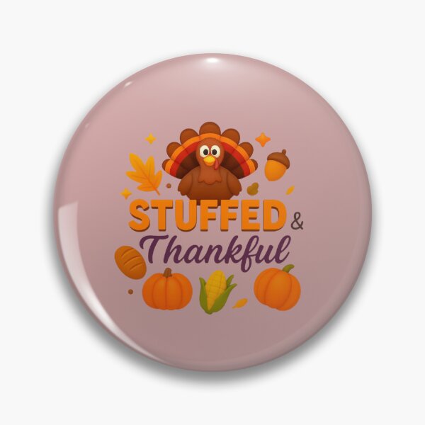 Item preview, "Stuffed & Thankful – Festive Thanksgiving Design"  "Gourmand et Reconnaissant – Design Festif de Thanksgiving" designed and sold by Drawingshirts.