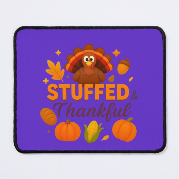 Item preview, "Stuffed & Thankful – Festive Thanksgiving Design" "Gourmand et Reconnaissant – Design Festif de Thanksgiving" designed and sold by Drawingshirts.