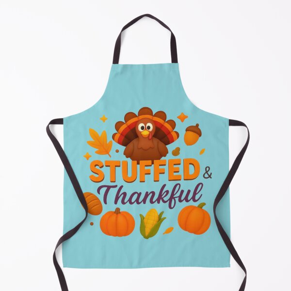 Item preview, "Stuffed & Thankful – Festive Thanksgiving Design" "Gourmand et Reconnaissant – Design Festif de Thanksgiving" designed and sold by Drawingshirts.