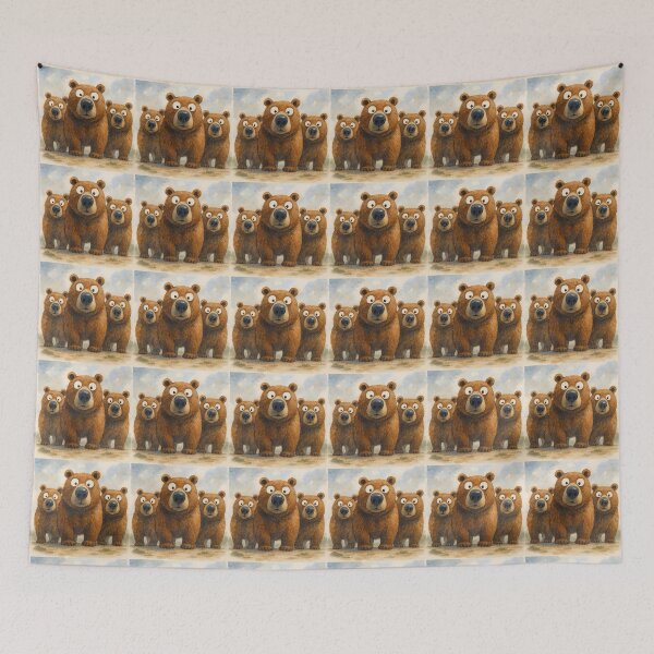 Item preview, Cute GRiZZLY BeaR PRiNT ' THe GRiZZLY BeaRS ' BY SHiRLeY MacARTHuR designed and sold by Shirley MacArthur Art.