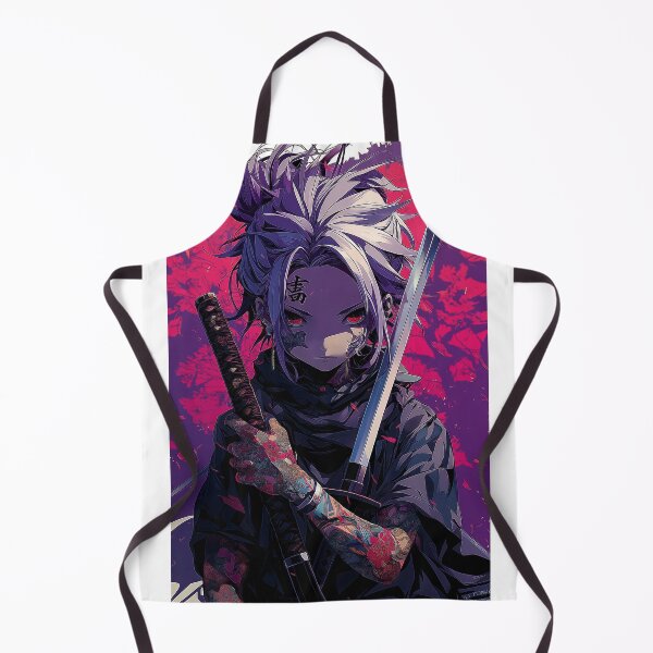 Item preview, Chica tatuada de anime con katana: estética samurái ciberpunk designed and sold by Oni-Pixels.