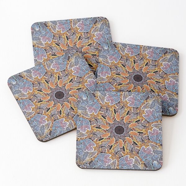 Item preview, Frosted oak leaves 2, paint effect kaleidoscope 2 vertical designed and sold by paulboizot.