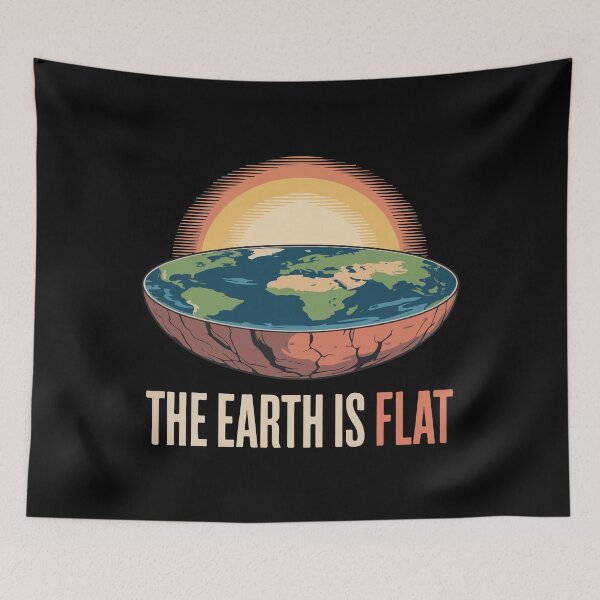 Item preview, The Earth Is Flat Humorous Theory designed and sold by HandicraftArt.