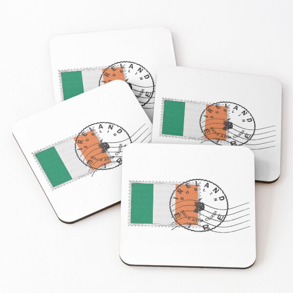Item preview, Ireland Dublin Stamp with National Flag and Postmark designed and sold by Allexxandar.