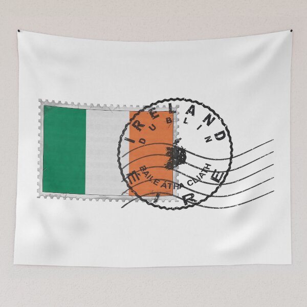 Item preview, Ireland Dublin Stamp with National Flag and Postmark designed and sold by Allexxandar.