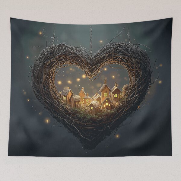 Item preview, The Heart of the Village designed and sold by ArtfullMinds.