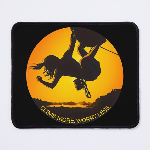 Item preview, Climb More Worry Less – Adventure Outdoor Climber Art designed and sold by wildexperience.