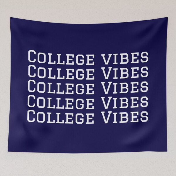 Item preview, College Vibes Bright Navy Blue Background designed and sold by Monique Prince.