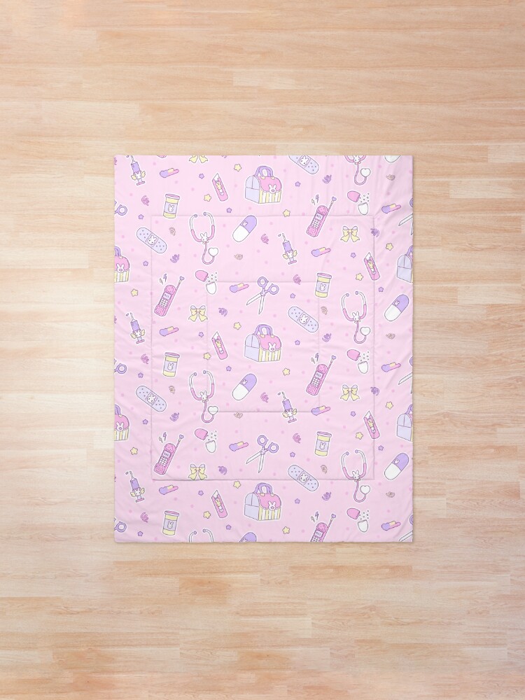 Alternate view of emotional - pink \ yellow Comforter