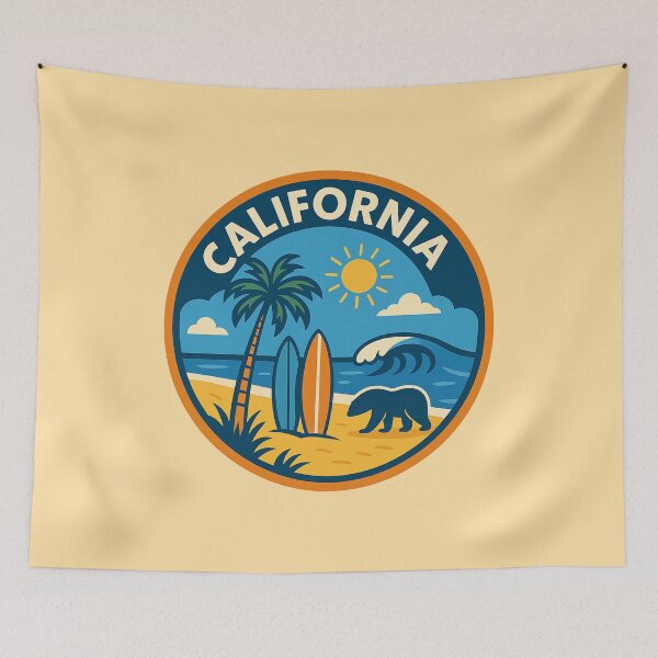Item preview, California Golden Coast Surfing designed and sold by Fun Travel Art.