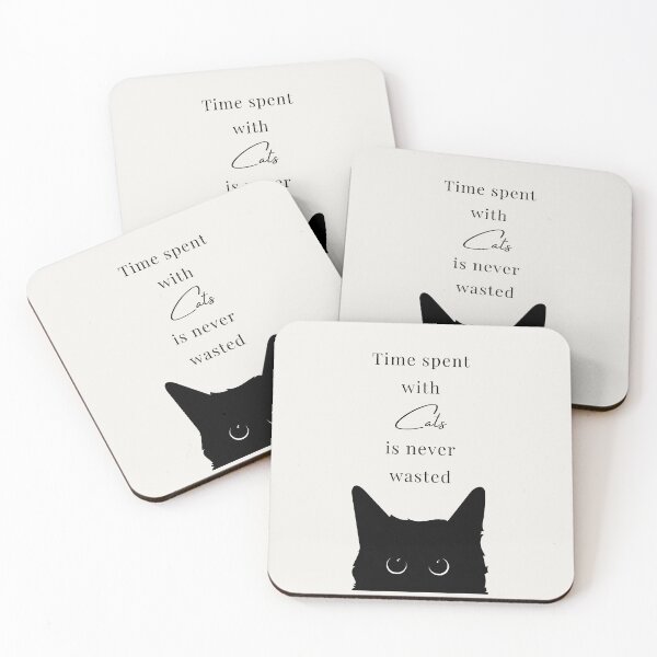 Item preview, Cat Quote Wall Art | Time Spent with Cats Print designed and sold by CuriousCherry.