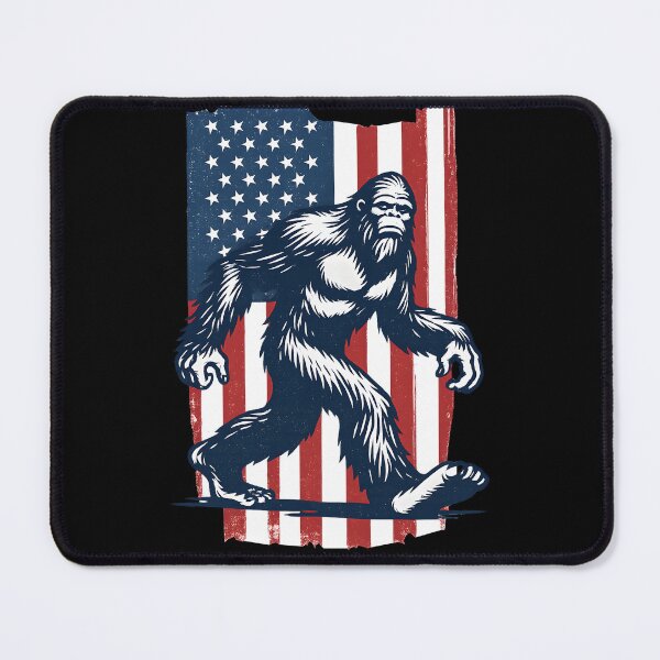 Item preview, Patriotic Bigfoot T-Shirt Retro American Flag Sasquatch USA Pride Tee designed and sold by DrawHandArt.