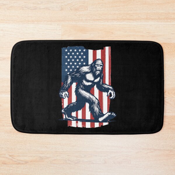 Item preview, Patriotic Bigfoot T-Shirt Retro American Flag Sasquatch USA Pride Tee designed and sold by DrawHandArt.