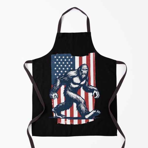 Item preview, Patriotic Bigfoot T-Shirt Retro American Flag Sasquatch USA Pride Tee designed and sold by DrawHandArt.
