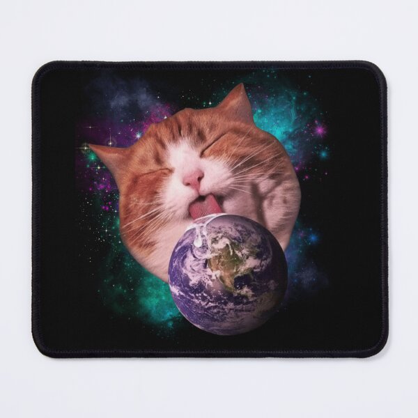 Item preview, Funny Planer Cat licking Earth Planet meme Sarcastic Humor designed and sold by TheTimer.