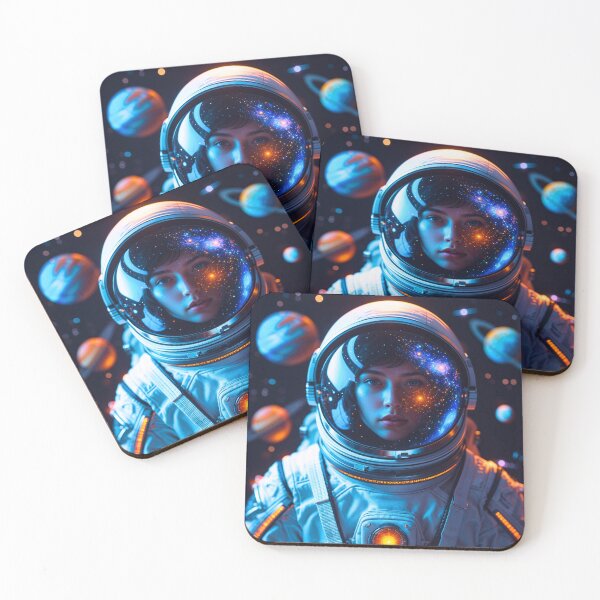 Item preview, Cosmic Explorer – Astronaut with Galaxy Reflection designed and sold by OrbitTrend.