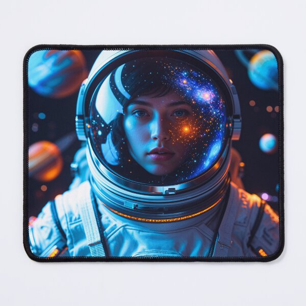 Item preview, Cosmic Explorer – Astronaut with Galaxy Reflection designed and sold by OrbitTrend.