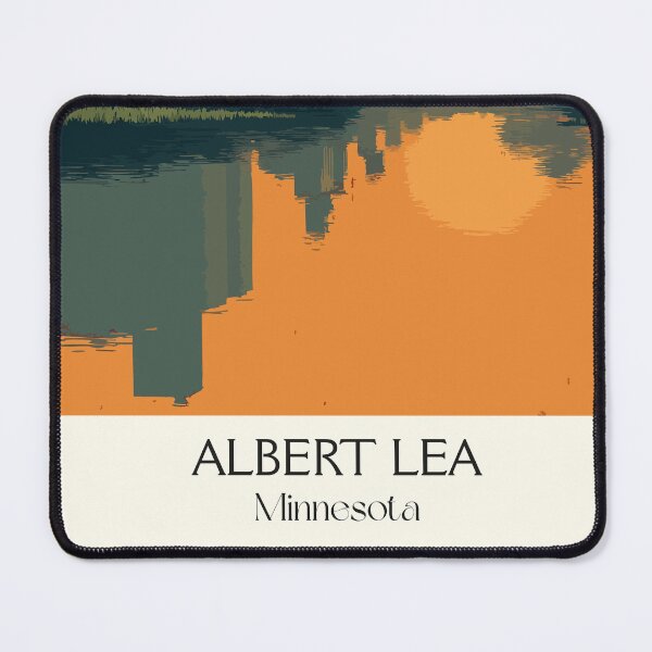 Item preview, Albert Lea Minnesota Travel Poster | Vintage Southern MN Lake City Wall Art designed and sold by TuncGK.