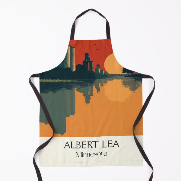 Item preview, Albert Lea Minnesota Travel Poster | Vintage Southern MN Lake City Wall Art designed and sold by TuncGK.