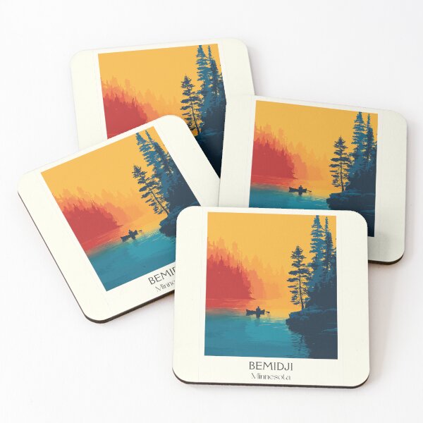 Item preview, Bemidji Minnesota Travel Poster | Vintage Paul Bunyan & North Woods Lake Art designed and sold by TuncGK.
