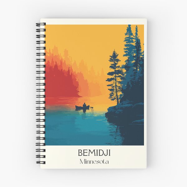 Item preview, Bemidji Minnesota Travel Poster | Vintage Paul Bunyan & North Woods Lake Art designed and sold by TuncGK.