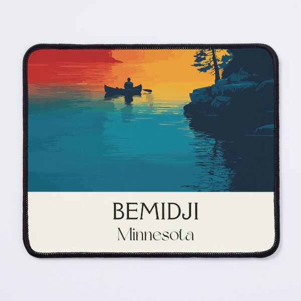 Item preview, Bemidji Minnesota Travel Poster | Vintage Paul Bunyan & North Woods Lake Art designed and sold by TuncGK.