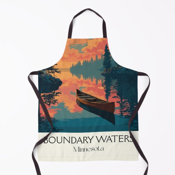 Item preview, Boundary Waters Canoe Area Poster | Vintage Minnesota Wilderness & Camping Art designed and sold by TuncGK.