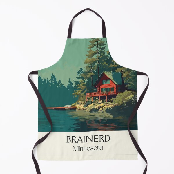 Item preview, Brainerd Minnesota Travel Poster | Vintage Lakes Area & Cabin Life Wall Art designed and sold by TuncGK.