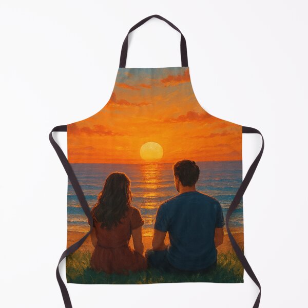 Item preview, Romantic Sunset Couple on the Beach – Ocean Love Artwork designed and sold by FORYOUOFFICIAL.