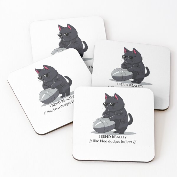 Item preview, I Bend Reality Like Neo Dodges Bullets – Funny Matrix Cat Design designed and sold by Paperpoison.