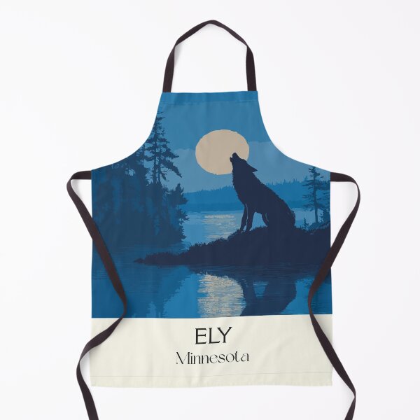 Item preview, Ely Minnesota Travel Poster | Vintage North Woods & Howling Wolf Wall Art designed and sold by TuncGK.