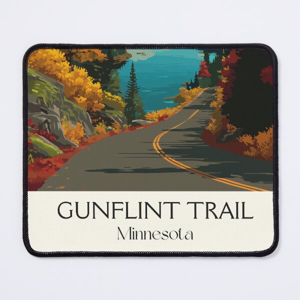Item preview, Gunflint Trail Minnesota Poster | Vintage Scenic Byway & Fall Colors Wall Art designed and sold by TuncGK.
