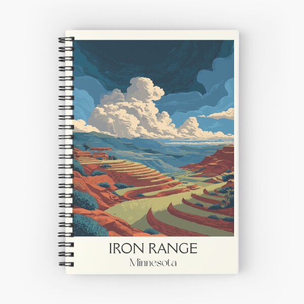 Item preview, Iron Range Minnesota Travel Poster | Vintage Mesabi & Taconite Mining Wall Art designed and sold by TuncGK.