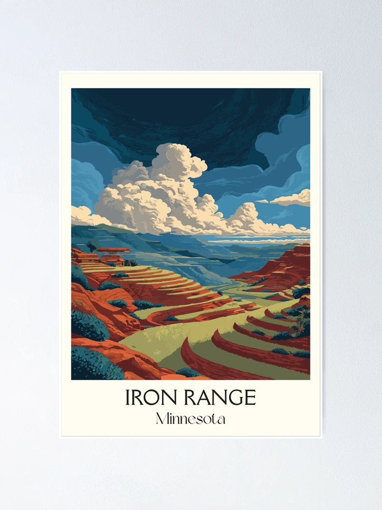 Iron Range Minnesota Travel Poster | Vintage Mesabi & Taconite