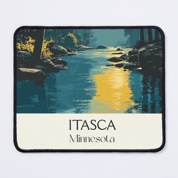 Item preview, Itasca State Park Minnesota Poster | Vintage Mississippi Headwaters Wall Art designed and sold by TuncGK.
