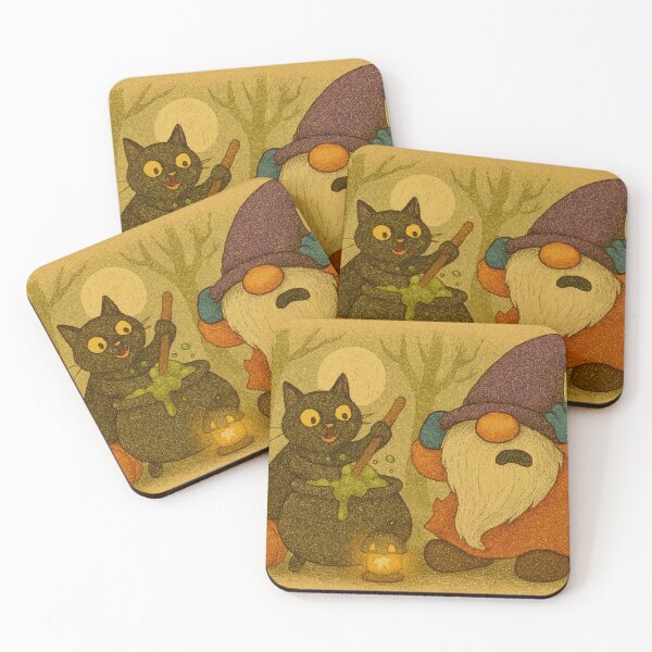 Item preview, Gnome & Cat Cauldron Chaos designed and sold by NikkisTees.