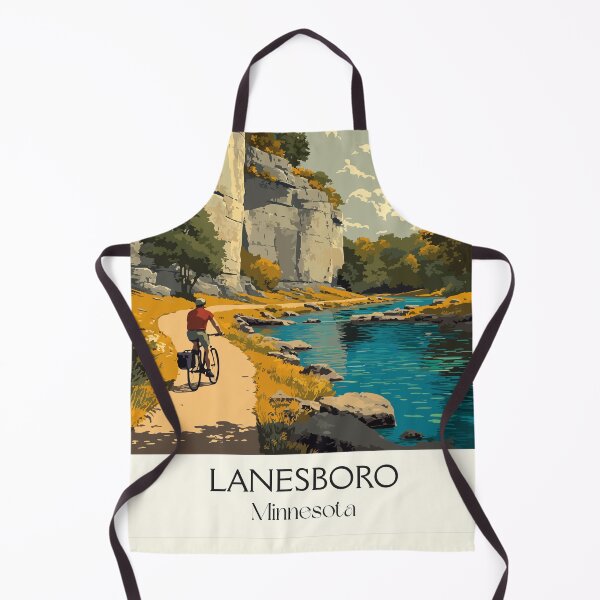 Item preview, Lanesboro Minnesota Travel Poster | Vintage Bluff Country & Bike Trail Wall Art designed and sold by TuncGK.