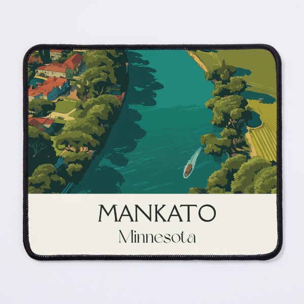 Item preview, Mankato Minnesota Travel Poster | Vintage Minnesota River Valley Wall Art designed and sold by TuncGK.