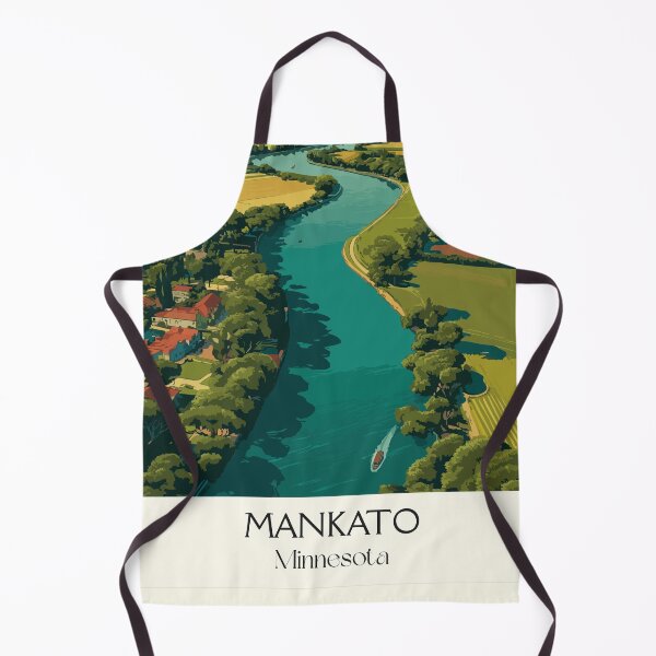 Item preview, Mankato Minnesota Travel Poster | Vintage Minnesota River Valley Wall Art designed and sold by TuncGK.