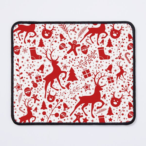 Item preview, Red & White Reindeer Christmas Pattern – Festive Holiday Seamless Design designed and sold by Rechtop.