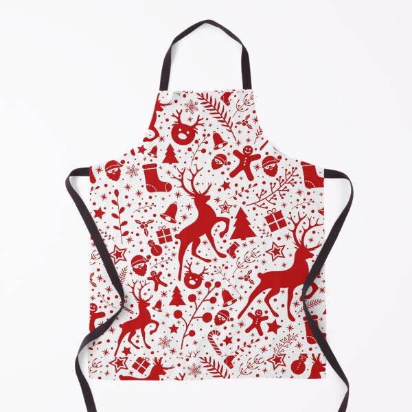Item preview, Red & White Reindeer Christmas Pattern – Festive Holiday Seamless Design designed and sold by Rechtop.
