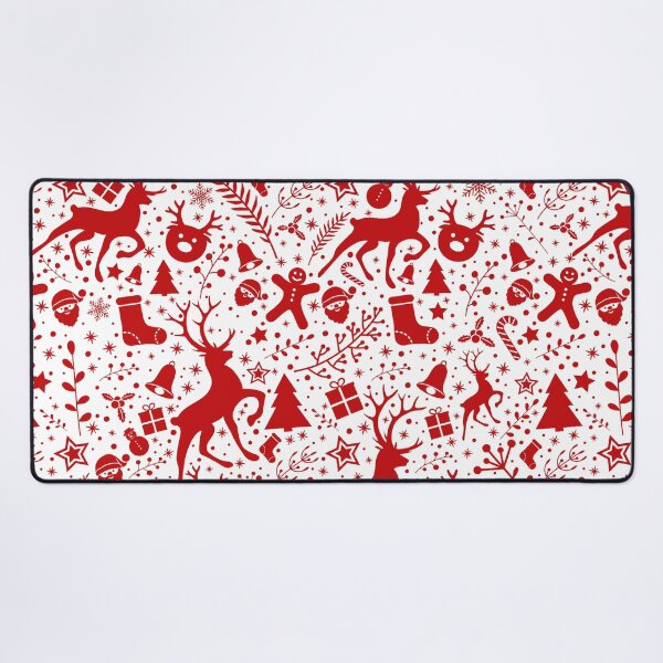 Item preview, Red & White Reindeer Christmas Pattern – Festive Holiday Seamless Design designed and sold by Rechtop.