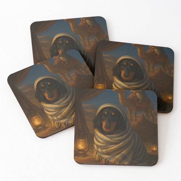 Item preview, Bedouin Dachshunds Under the Stars designed and sold by anniejunoaxie.