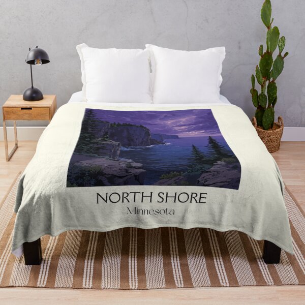 Item preview, North Shore Minnesota Poster | Vintage Lake Superior & Dramatic Cliffs Wall Art designed and sold by TuncGK.