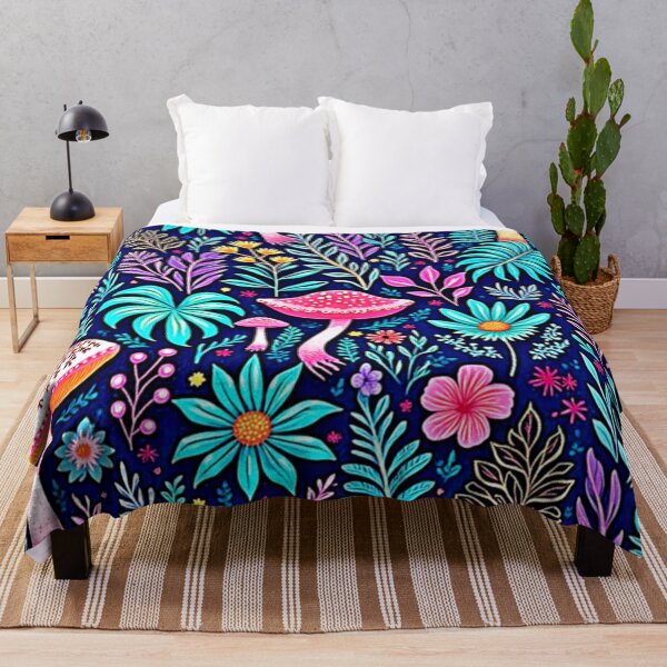Item preview, Neon Psychedelic Mushroom Forest Dream designed and sold by Health And Fitness Posts e-Store.